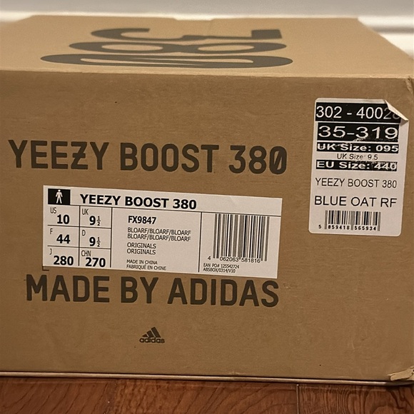 Adidas Yeezy Boost 380 Blue Oat Reflective US 10 - Picture 2 of 4